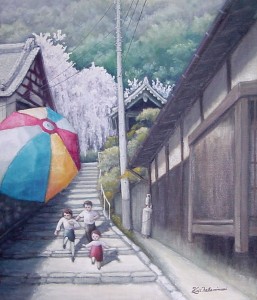 大阪を描こう展　出品作品　「紙風船」